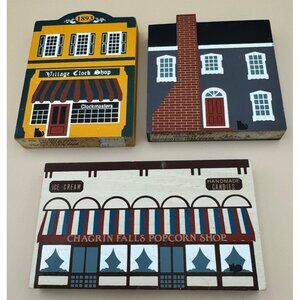 Cats Meow Village Clock Shop Bennington-Hull House Chagrin Falls Popcorn Shop